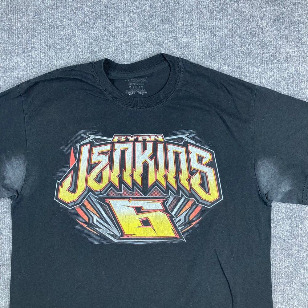 Ryan Jenkins Racing T-Shirt Mens Large Black Graphic Tee Driver Number 6